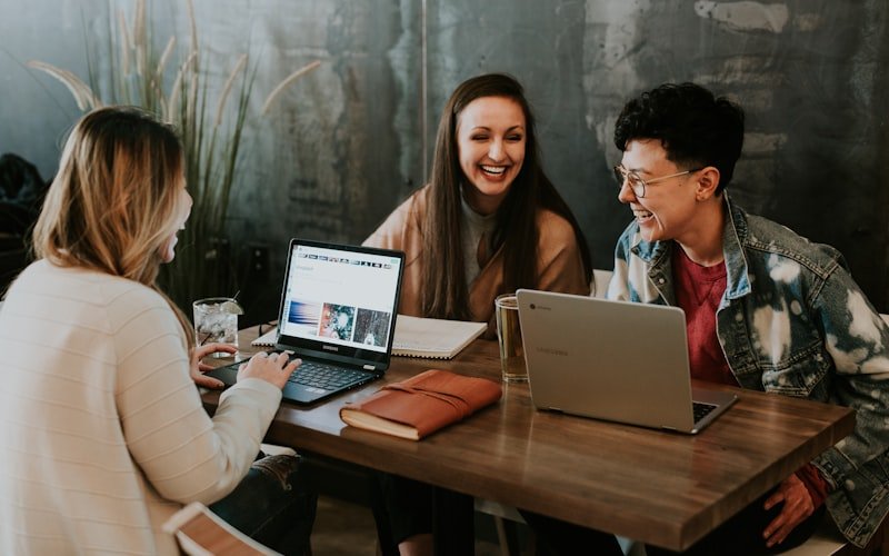 Website design on a laptop screen