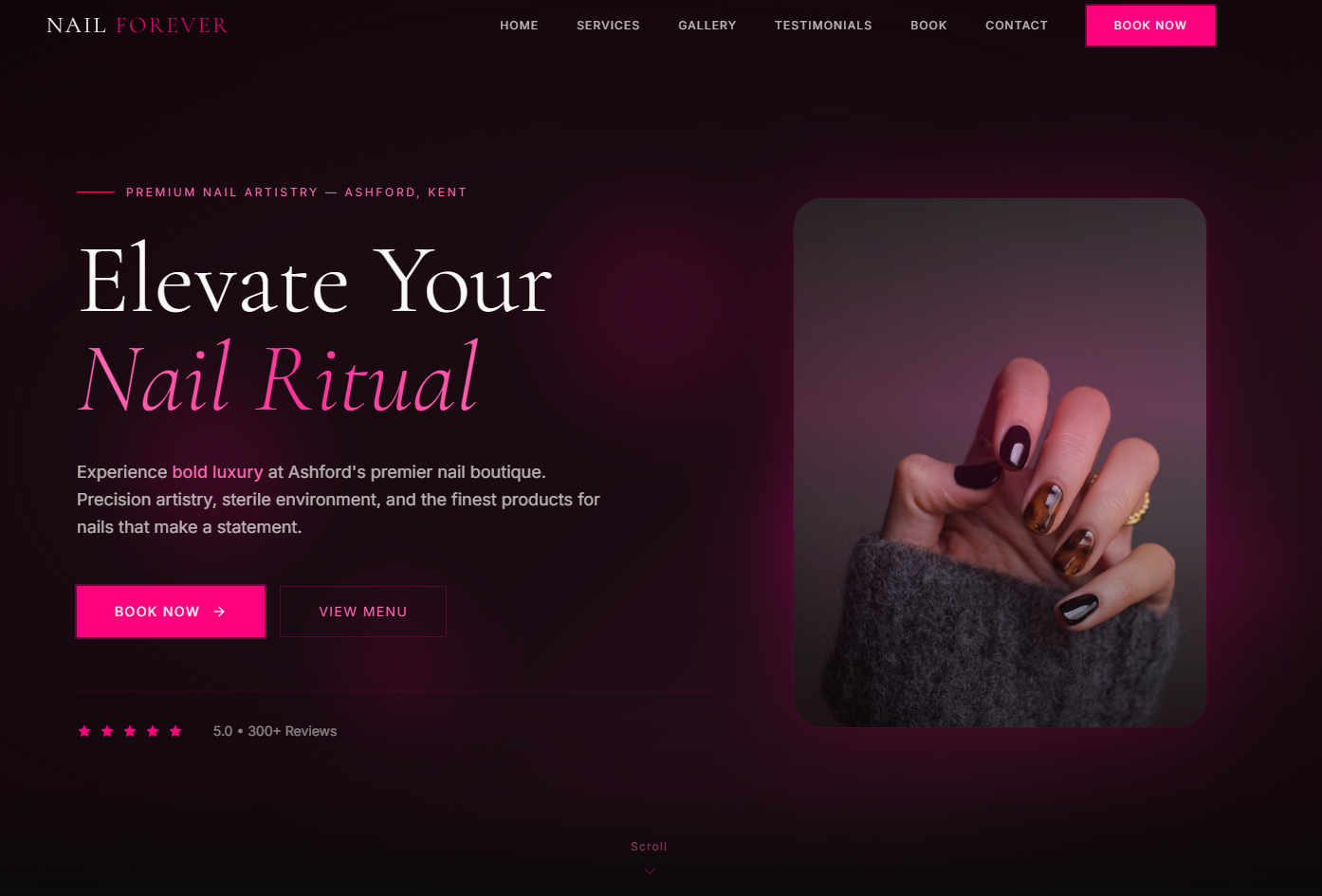 Nail salon website
